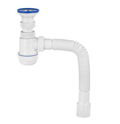 Сифон для раковины с выпуском и гибким соединением 0281165