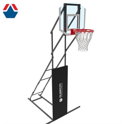 Стойка стритбольная мобильная /щит поликарбонат/кольцо/сетка ОС-13790