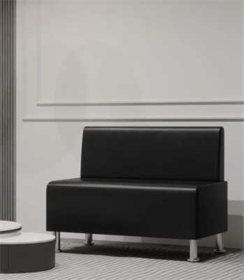 Диван прямой без подлокотников черный эко кожа. 02830964902