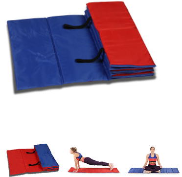 Коврик гимнастический INDIGO, полиэстер, стенофон, cине-красный 0281291