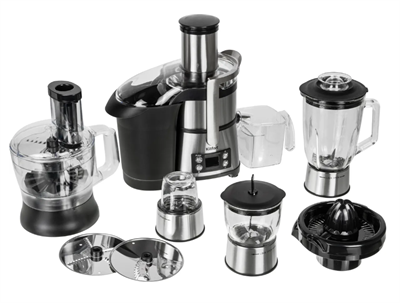 Кухонный комбайн KitFort КТ-1395, серебристый/черный 0283095146