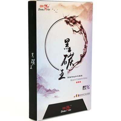 Ракетка для настольного тенниса DOUBLE FISH Black Carbon King Racket 3***, профессиональная, ITTF Approved 32777
