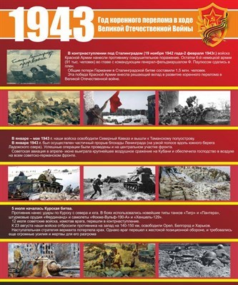 Стенд 1943 размер 1000 х 1200 пластик 3 мм 1943