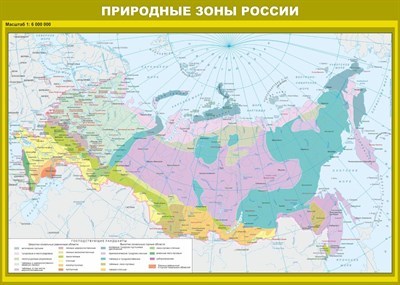 Стенд Природные зоны России 1400 х 1000 пластик 3мм 05634
