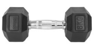 Гантель TORRES 8 кг (резина) 02473