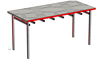 Стол обеденный 1500х700х750 пластик 0281479
