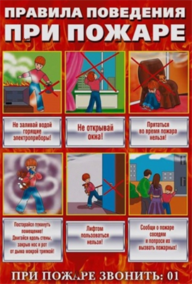 Стенд "Правила поведения при пожаре" 02829614