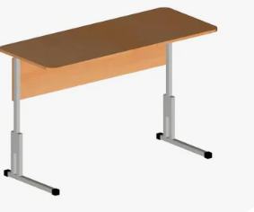 Стол ученический двухместный регулируемый по высоте ПВХ 2мм 0283095936