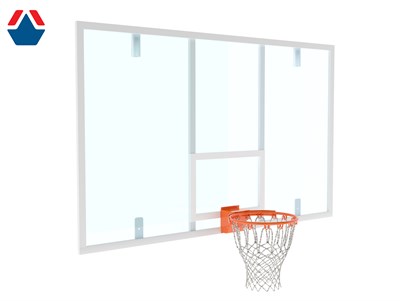 Щит баскетбольный ИГРОВОЙ 1800х1050 ПОЛИКАРБОНАТ цвет разметки БЕЛЫЙ (рама 40х40) ОС-13994