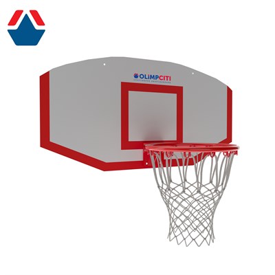 Щит стритбольный фанерный  (1250х750mm), цвет разметки КРАСНЫЙ МК-01354