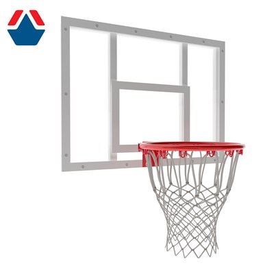 Щит баскетбольный тренировочный 1200х900 ОРГСТЕКЛО цвет разметки БЕЛЫЙ ОС-09309