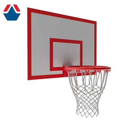 Щит баскетбольный тренировочный 1200х900 ФАНЕРА 18 без рамы цвет разметки КРАСНЫЙ ОС-10269