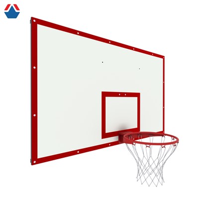 Щит баскетбольный ИГРОВОЙ 1800х1050 ФАНЕРА 18 на раме цвет разметки КРАСНЫЙ ОС-15037