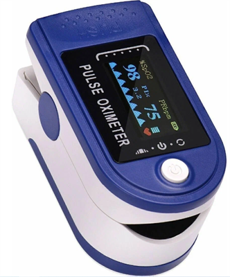 Пульсоксиметр медицинский на палец для измерения уровня кислорода в крови и пульса 027180