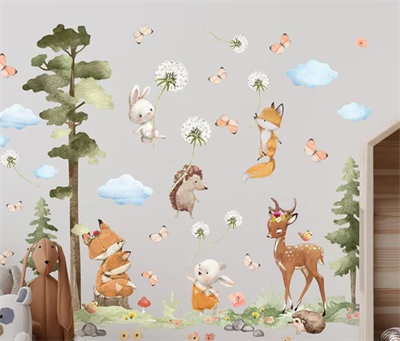 Наклейки на стену - животные в лесу 02830183