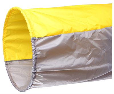 Тоннель для эстафет, длина 3,5 м, 2 обруча d=75 см, цвет жёлтый/серый 0280125