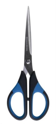 Ножницы BRAUBERG Office-Expert 170 мм, резиновые вставки, сине-черные, 3-х сторонняя заточка 0282311