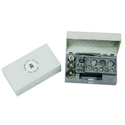 Набор гирь класса точности М1 (10мг-50г) по ГОСТ OIML R111-1-2009 0280602
