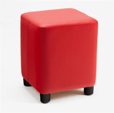 Пуфик красный эко - кожа 0280140