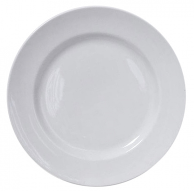 Тарелка мелкая Добруш Идиллия Белая, 24см, фарфор 028309462