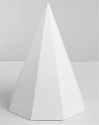Геометрическая фигура ПИРАМИДА восьмигранная, 20 см (гипсовая) 02829230