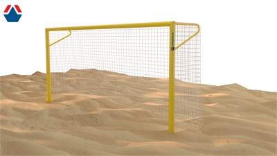 Ворота для пляжного футбола 5,5х2,2 м алюминиевый профиль 100х120 стационарные с консолью для натя ОС-15335
