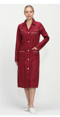 Халат женский Диана (тк.ТиСи), бордовый/белый 0281959