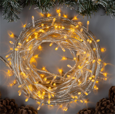 Гирлянда «Нить» 20 м, IP20, прозрачная нить, 200 LED, свечение жёлтое, 8 режимов, 220 В 02830962742 - фото 1421911