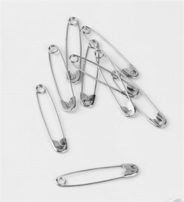 Булавки английские, 44 мм, 10 шт, цвет никель 0282318