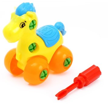 Пластмассовый конструктор для малышей «Лошадка» 027282