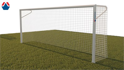 Ворота футбольные 7,32х2,44 м алюминиевый профиль 100х120 стационарные с консолью для натяжения сетк ОС-15328