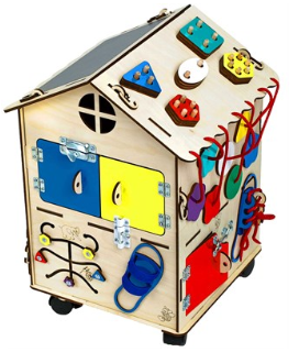 Бизиборд Бизи-дом + свет (30х30х40) 0280421