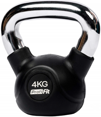 Гиря обрезиненная с хромированной ручкой 4 кг 02117