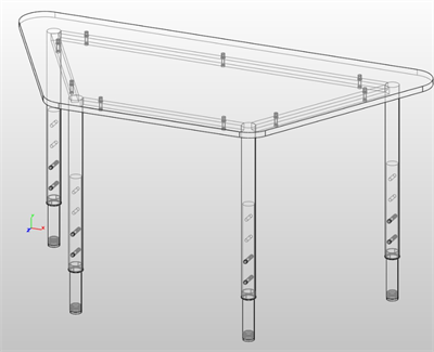 Стол трапеция (1000х500 мм) 0283095905