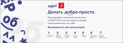 Стенд Делать добро просто  пластик 5 мм 5700 х 2000 (стыковка из двух частей 2850 х 2000 одна часть) ДДП01