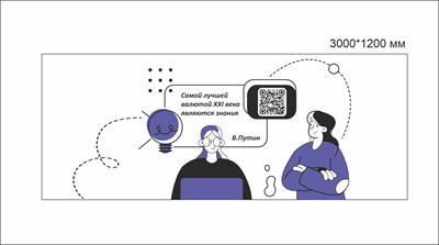 Стенд Самой лучшей валютой пластик 5 мм 3000 х 1200 мм ДДП05