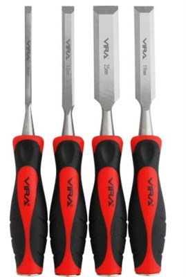 Набор плоских стамесок VIRA 4 шт: 6, 12, 19, 25 мм. 811044 0282423