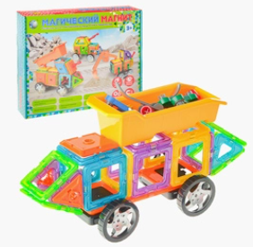 Конструктор магнитный (75 дет.) в коробке 0281044