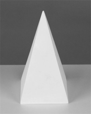 Геометрическая фигура ПИРАМИДА четырёхгранная, 20 см (гипсовая) 02829222
