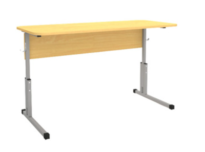 Стол ученический  двухместный регулируемый по высоте ЛДСП , толщина 22 мм, ПВХ 2 мм 02830272