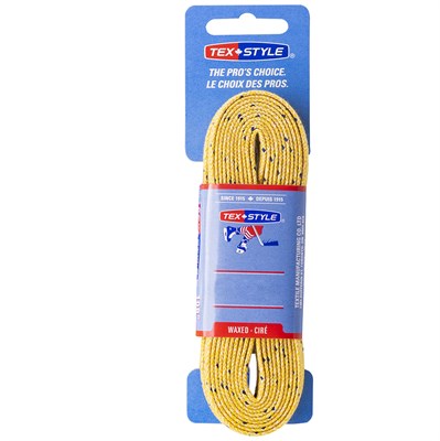 Шнурки для коньков Texstyle Double Blue Line Waxed, с восковой пропиткой 33818
