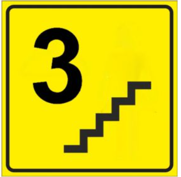 Тактильная пиктограмма Номер этажа 150x150 мм 0282720