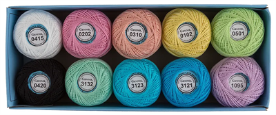 Пряжа "Gamma" Ирис ассорти 100% хлопок 10 х 10 г 82 м 3 м №20 0283095192
