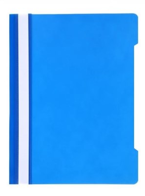 Папка-скоросшиватель Calligrata, А4, 120 мкм, синяя, прозрачный верх, МИКС 0280066