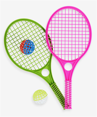 Бадминтон детский, 2 ракетки, 42 х 15 х 2 см, 2 мяча d-6 см 0282901