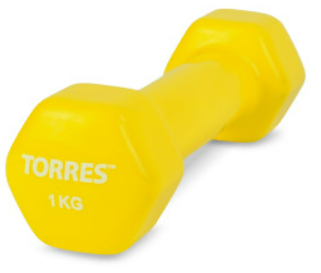 Гантель TORRES 1 кг (винил) 02453