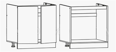 Тумба для накладной мойки МДФ 0282275