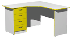 Стол угловой с тумбой 1500*1500*750 0280570