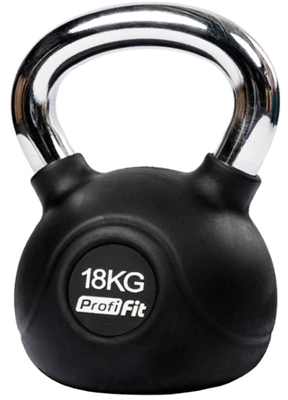 Гиря обрезиненная с хромированной ручкой 18 кг 02124