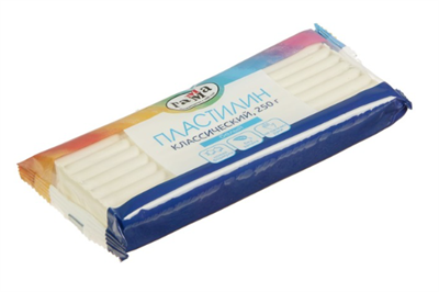 Пластилин 250 г, "Гамма" Классический, белый 02829315